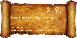 Kaminszky Veronika névjegykártya