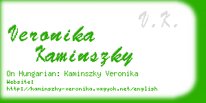 veronika kaminszky business card